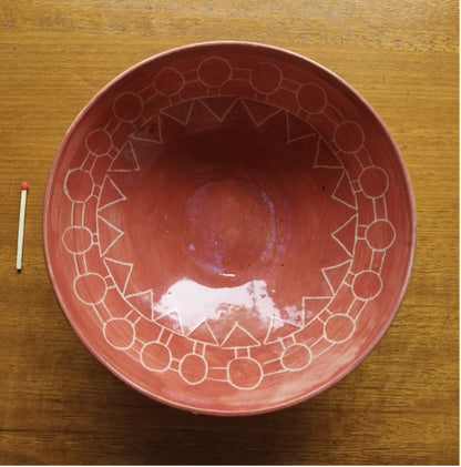 081 Cereal Bowl with Sgraffito