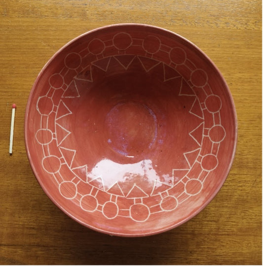 081 Cereal Bowl with Sgraffito
