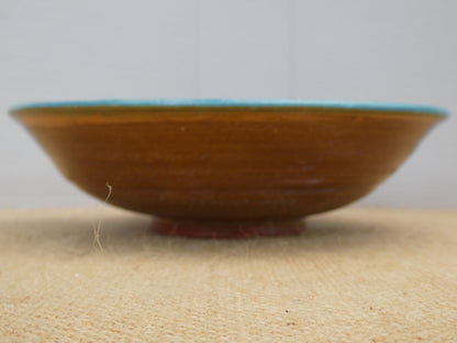 026  Blue glaze breakfast bowl