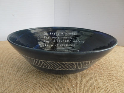 009 Lovely blue salad bowl